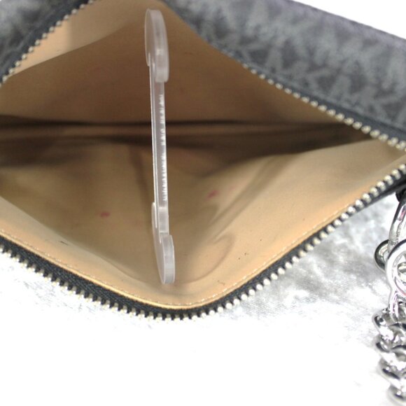 Michael Kors Jet Set Signature Black Chain Wristlet Pouch - Picture 4 of 5